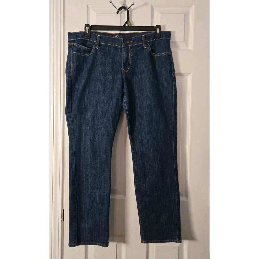Old Navy The Diva Skinny Women's size 14x29 Dark Wash Blue Denim Jeans Mid Rise